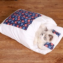 냥이 침낭 베개 세트, D 타입