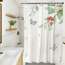 페어링 북유럽풍 욕실 샤워커튼 YL407 120 x 180 cm, 1개, 멀티(혼합)컬러