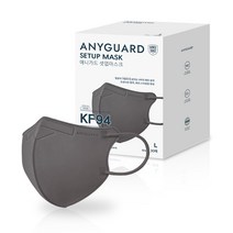 애니가드 셋업 새부리형 마스크 대형 KF94, 그레이, 1개, 30개입