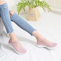 아크라 여성용 라운드 스판 밴딩 슬립온