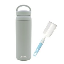 KEEP 이지 핸들 텀블러 500ml + 텀블러 세척솔 세트, 민트