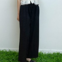 여성용 요루핀턱 와이드 팬츠 MG7SLD233