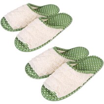 케이에스몰 레이스 면실내화 MF522 2p, 도트 그린, 2개