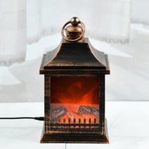 홈마인 불멍 벽난로 무드등, 골드(47)