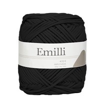 yarna 에밀리 로프얀 뜨개실 350g, 22 블랙, 1개