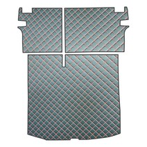 아이빌 입체퀼팅 4D 가죽 트렁크매트 + 2열 등받이 풀세트, 기아 디 올 뉴 니로 프레스티지, 블랙 + 레드 스티치, 기아