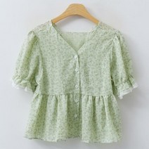 엔비룩 세리 플라워 블라우스