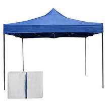 런웨이브 벨크로 타입 E형 캐노피 천막 2 x 3 m 지붕 + 프레임 + 모기장, 블루, 1세트