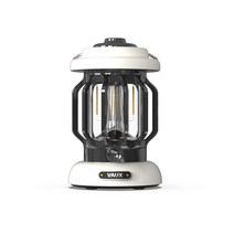 VAUX 빈티지 캠핑 LED Sentimental 충전식 랜턴, 화이트, 1개