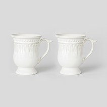 쓰임 그레이스 머그, 아이보리, 2개