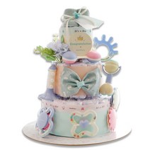 베이비베이커리 해피투게더 3단 돌 기저귀케익, 혼합색상