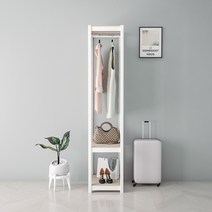 홈던트 하우스 시스템 드레스룸 3단 1행거 400 x 500 x 1950 mm, 화이트