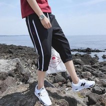 남성용 MA 여름 투 라인 7부 바지