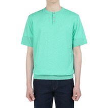 다꾸앙 남성용 아이스크림 헨리넥 반팔 니트 D05Y3_tn2840