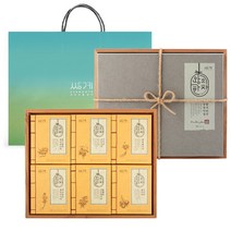 쌍계명차 왕의한차 궁중다첩 + 쇼핑백 선물세트, 6종, 1세트