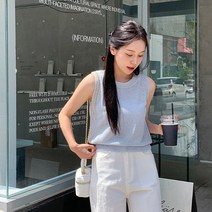 엔비룩 여성용 시어슬리브리스니트