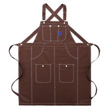 유니코시 캔버스 베이킹 레스토랑 앞치마 미듐 57cm, 브라운, 1개