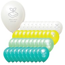 파티해 새싹 졸업식 풍선세트 30cm, 옐로우, 라이트그린, 민트, 화이트, 1세트