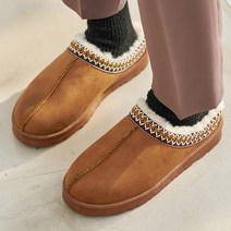 여성용 북유럽풍 털 겨울 실내 실외 슬리퍼
