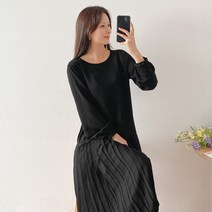 로미스토리 플리츠 긴팔 원피스