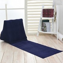 라니핏 PVC 에어 삼각 등받이 쿠션, 네이비