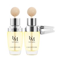 유멜 시그니처 차량용 디퓨저 20ml x 2p + 나무봉 2p + 벤트클립 2p 세트, 1세트, 스윗한라봉