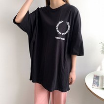 헤이진 여성용 오버핏 VICTORY 박스 티셔츠