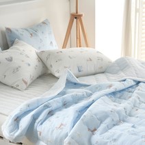 지베딩 웰컴밤비 스노우리플 여름 이불세트