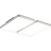 가온엘이디 심플 LED 거실등 주광색 4등 120W, 화이트