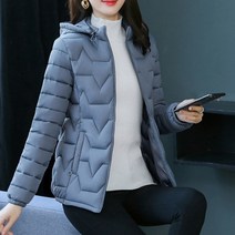 셀레네 여성용 심플 라이트 후드 패딩 자켓