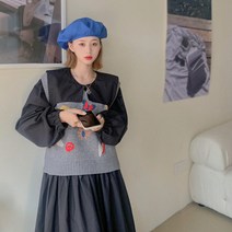 패션풀 라블도 버튼 니트 베스트 27596