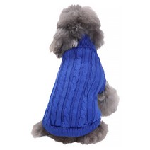 알럽펫 강아지 트위스트 컬러 니트티, 블루