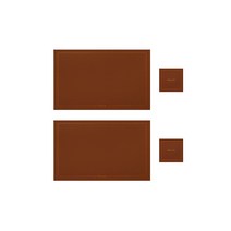 부스마켓 모던디자인 테이블 매트 + 티코스터 2세트, 브라운, 테이블매트(43 x 30 cm), 티코스터(10 x 10 cm)