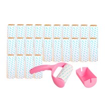 마이닝 사선컷팅 미니 테에프클리너 100핸들 핑크 + 케이스 + 리필 25p, 25개