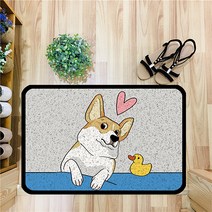 웰시코기 강아지 디자인 현관 발코니 주방 욕실 발매트, 06