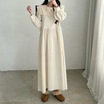 여성용 빅카라넥 롱 원피스 #38450