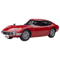 오토아트 레프리카 토요타 2000 GT 와이어 스포크 휠 자동차 모형 AA787610RE, 레드