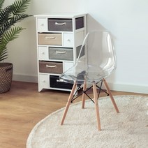 노아가구 투명엘레의자, 화이트