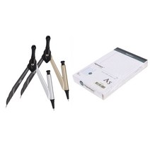 델리 수학교구 리갈패드 절취 유선 줄노트 A5 화이트 5p   샤프식 컴퍼스 2종 세트 20302, 1세트