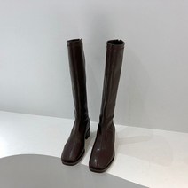 엘쏘 스퀘어토 지퍼 라인 롱부츠