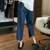 패션풀 여성용 언 절개라인 데님 팬츠 28757