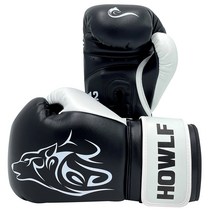 하울프 프로 복싱글러브 340g, 블랙 + 화이트