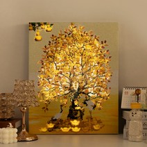 아트조이 DIY LED 캔버스형 보석십자수 40 x 50 cm, 황금돈나무, 1개