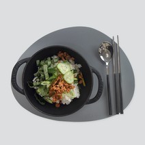 에이드엘 미니 실리콘 테이블매트 페블, 다크그레이, 350 x 270mm