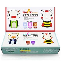 피그비 유아지퍼백 멀티 60p + 투썸 40p 세트, 1세트