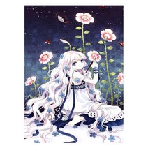 케이엠엘리 3D 사각 보석십자수 DIY 30 x 40 cm, 나비소녀, 1개