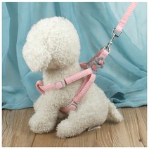 디모어 강아지 고양이 러블리 꽃 하네스 S, 핑크, 2개