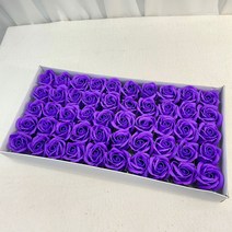 이플린 3겹 비누꽃 장미 50p, 진보라