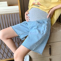 주머니 하트 뿅 캐주얼 데님 임산부 반바지