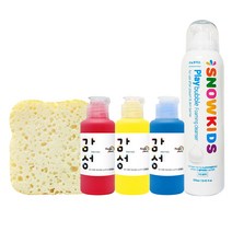 스노우키즈 토스트 스펀지 + 감성70 물감 빨 + 노 + 파 + 플레이버블 250ml, 3색